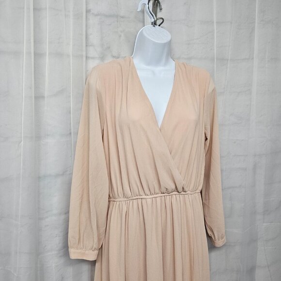 LuLus Dress Maxi Peach Ethereal Flowy Formal L - Picture 6 of 14